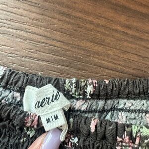 Aerie Kids Leggings - Black and Pink Floral